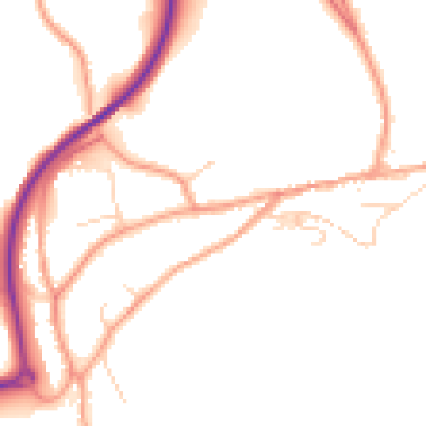 Daytime road noise heatmap for TN20 6BN