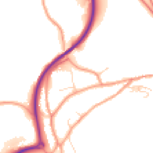 Daytime road noise heatmap for TN20 6BQ