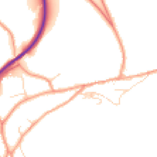 Daytime road noise heatmap for TN20 6BS