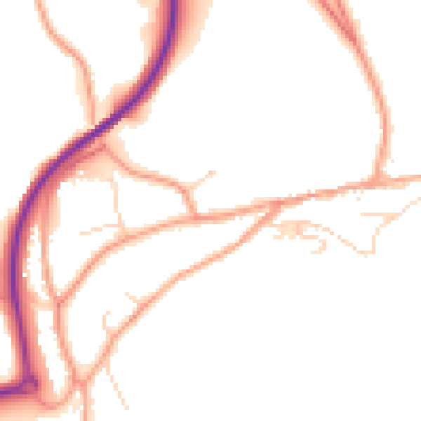 Daytime road noise heatmap for TN20 6BT