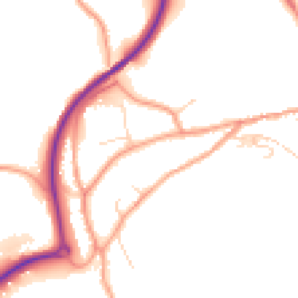 Daytime road noise heatmap for TN20 6BW