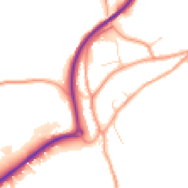 Daytime road noise heatmap for TN20 6BX