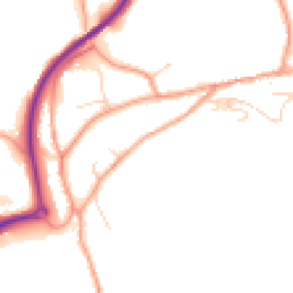 Daytime road noise heatmap for TN20 6DS