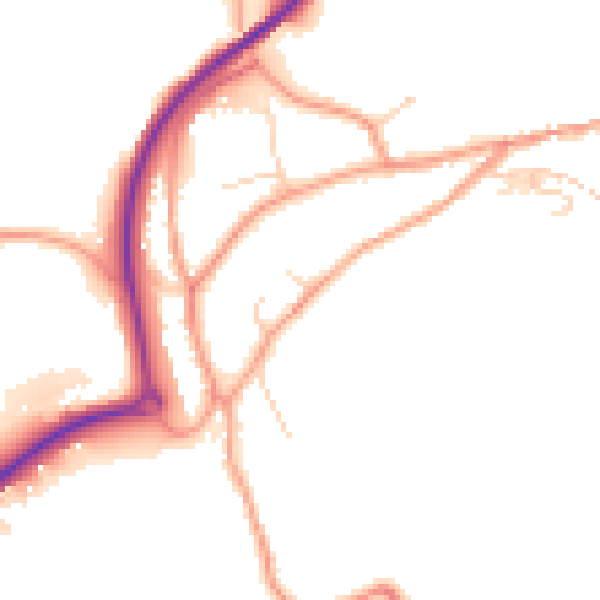 Daytime road noise heatmap for TN20 6DT