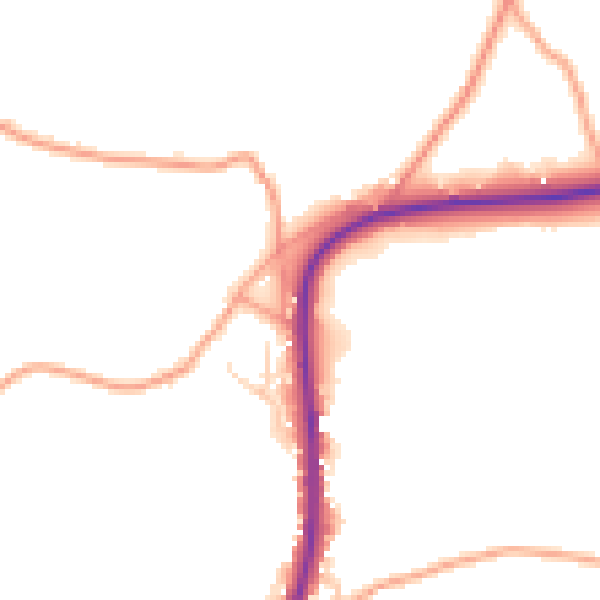 Daytime road noise heatmap for TN20 6HP