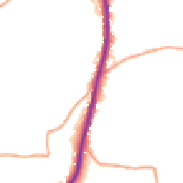 Daytime road noise heatmap for TN20 6JB