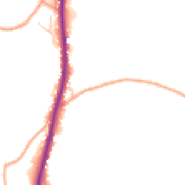 Daytime road noise heatmap for TN20 6JX