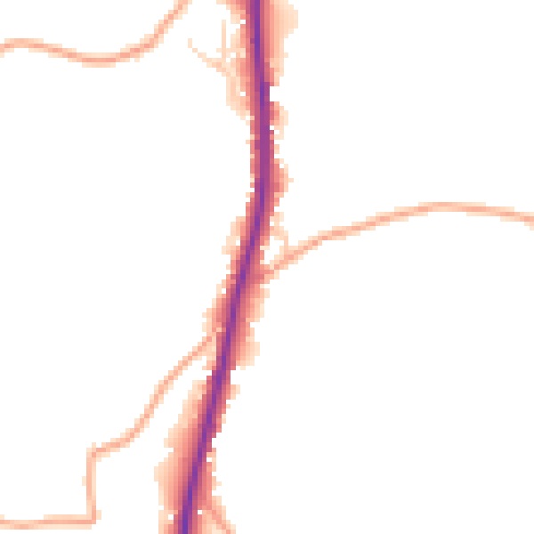 Daytime road noise heatmap for TN20 6JY