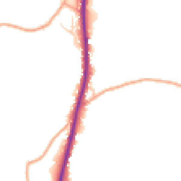 Daytime road noise heatmap for TN20 6LA