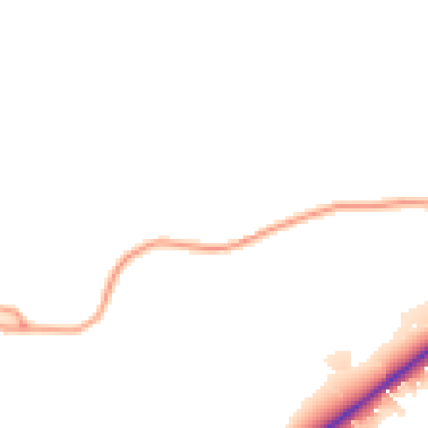 Daytime road noise heatmap for TN20 6NE