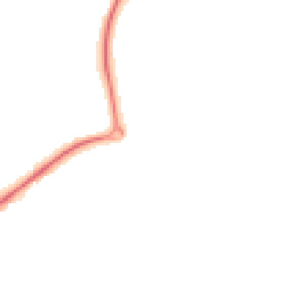 Night-time road noise heatmap for TN20 6RA