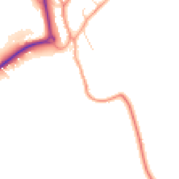Daytime road noise heatmap for TN20 6RD
