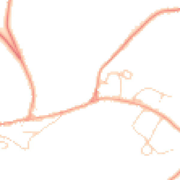 Daytime road noise heatmap for TN20 6TE
