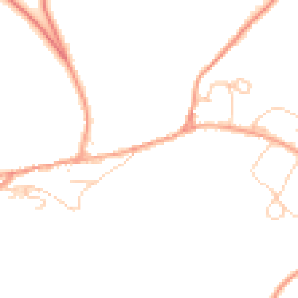 Daytime road noise heatmap for TN20 6TL