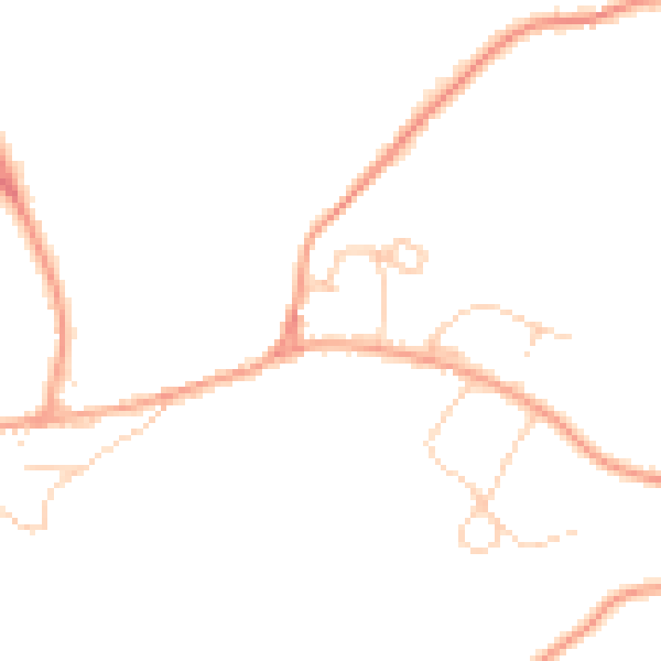Daytime road noise heatmap for TN20 6TU
