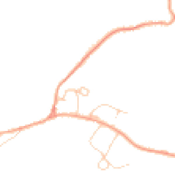Daytime road noise heatmap for TN20 6UH