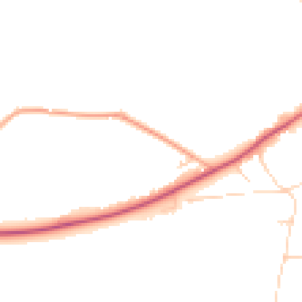 Daytime road noise heatmap for TN25 4BL