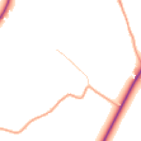 Daytime road noise heatmap for TN25 4EU