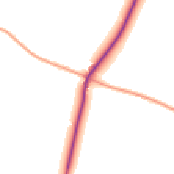 Daytime road noise heatmap for TN25 4FJ