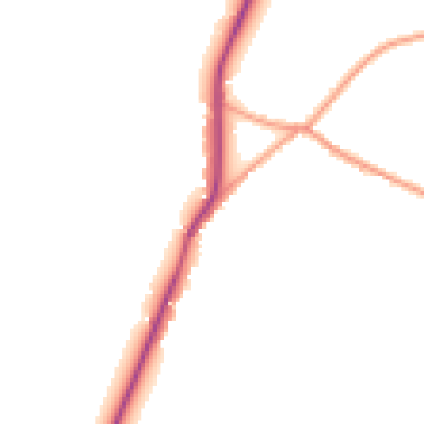 Daytime road noise heatmap for TN25 4HU