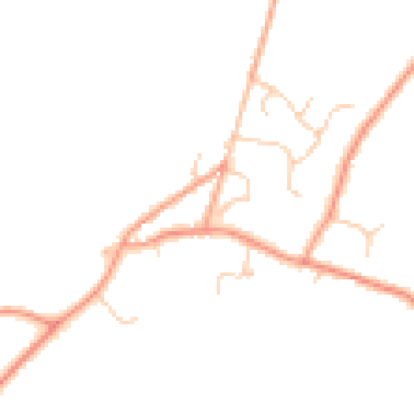 Daytime road noise heatmap for TN25 6QQ