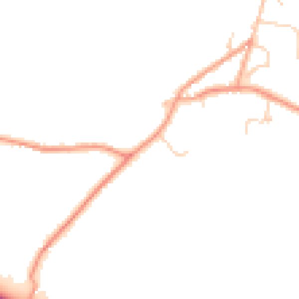 Daytime road noise heatmap for TN25 6SB