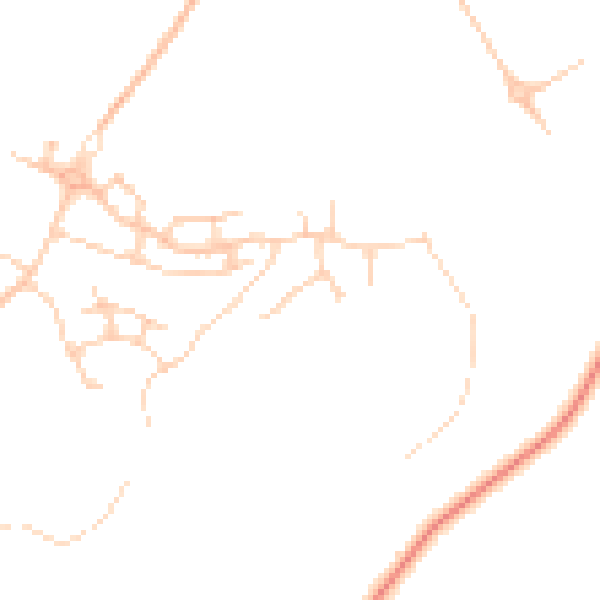 Daytime road noise heatmap for TN25 7GH