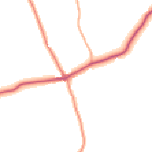 Daytime road noise heatmap for TN25 7JU
