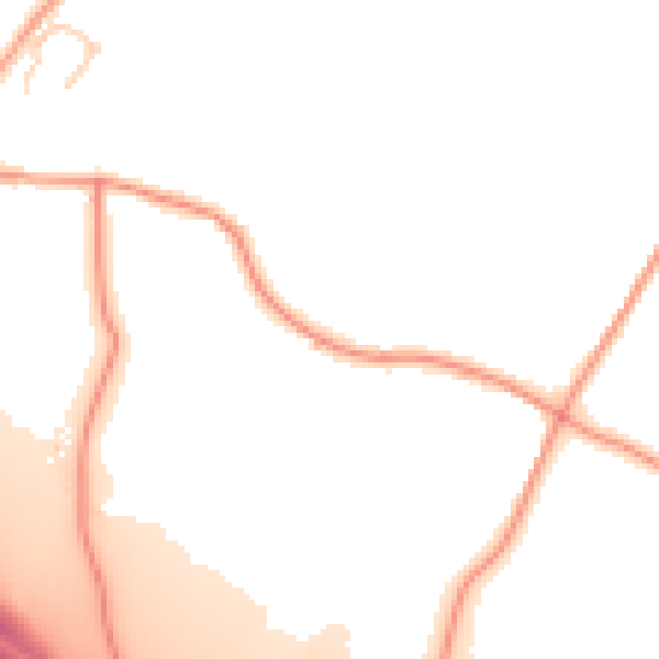 Daytime road noise heatmap for TN27 0AT