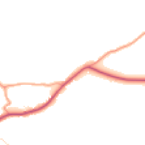 Daytime road noise heatmap for TN27 0NL