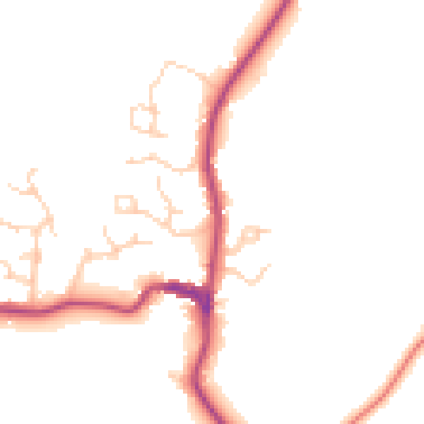 Daytime road noise heatmap for TN27 8AG