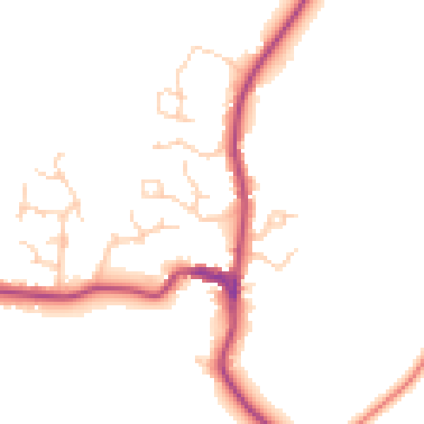 Daytime road noise heatmap for TN27 8AT