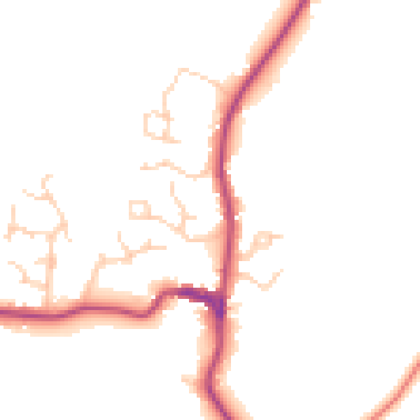 Daytime road noise heatmap for TN27 8AX