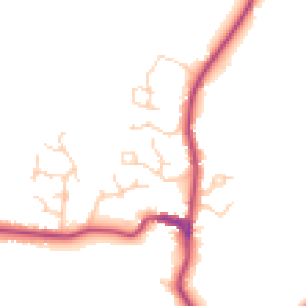 Daytime road noise heatmap for TN27 8AY