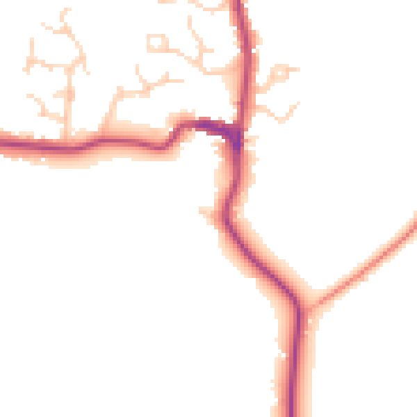 Daytime road noise heatmap for TN27 8DD