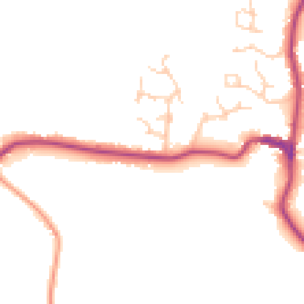 Daytime road noise heatmap for TN27 8DG