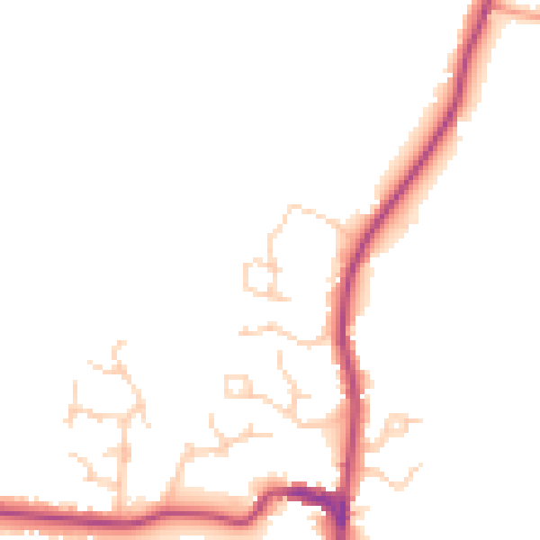 Daytime road noise heatmap for TN27 8FQ
