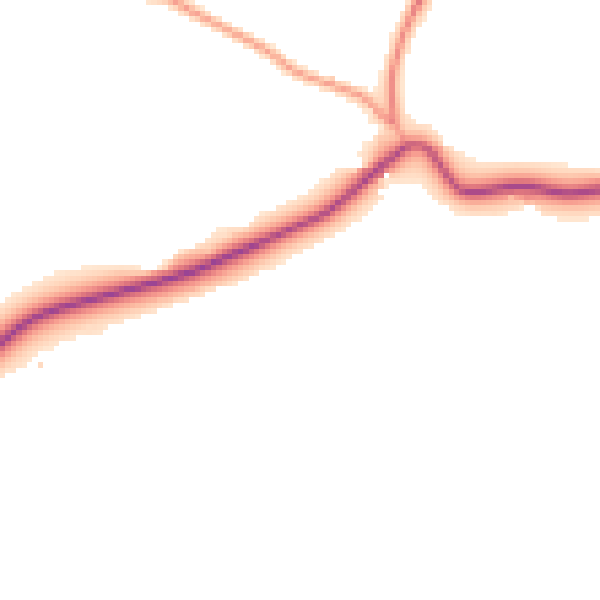 Daytime road noise heatmap for TN27 8HB