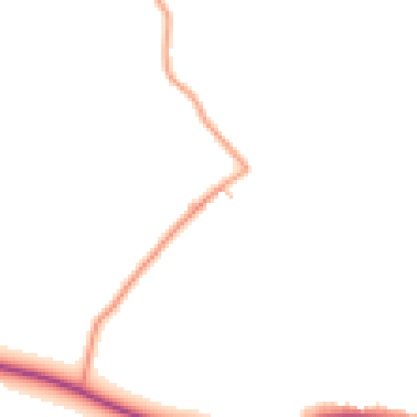 Daytime road noise heatmap for TN27 8HF
