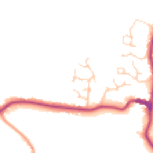 Daytime road noise heatmap for TN27 8HJ