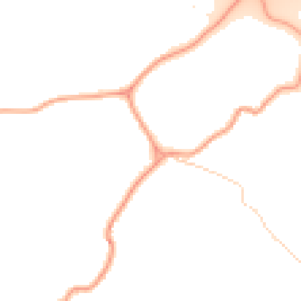 Daytime road noise heatmap for TN27 9AP