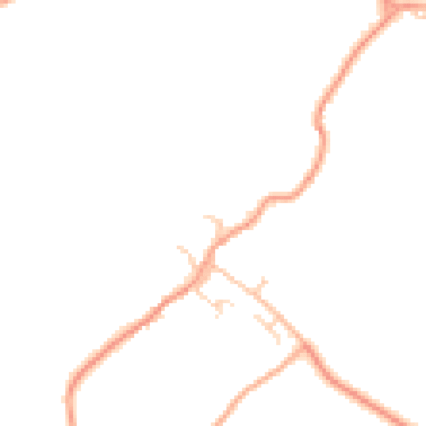 Daytime road noise heatmap for TN27 9DH