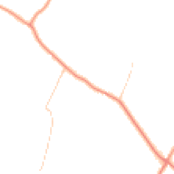 Daytime road noise heatmap for TN27 9ER