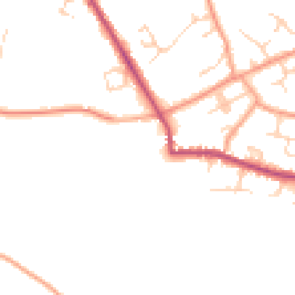 Daytime road noise heatmap for TN27 9NP
