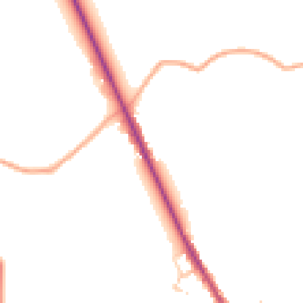 Daytime road noise heatmap for TN27 9RP