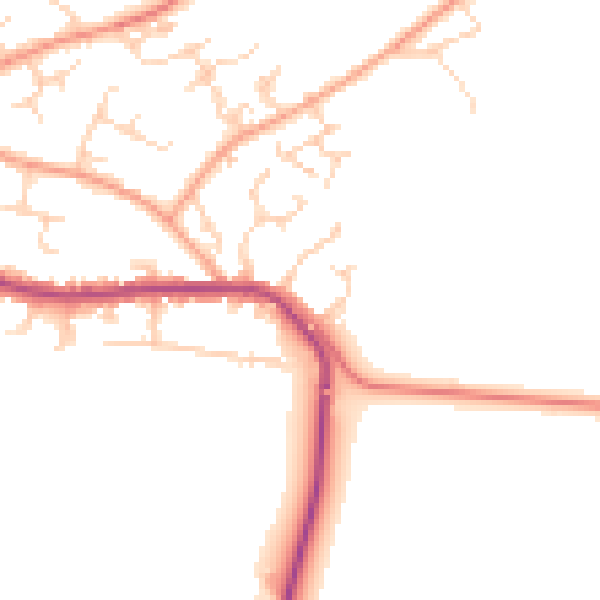 Daytime road noise heatmap for TN27 9TA
