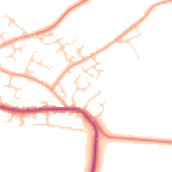 Daytime road noise heatmap for TN27 9UG