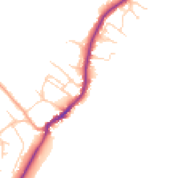 Daytime road noise heatmap for TN29 0AD