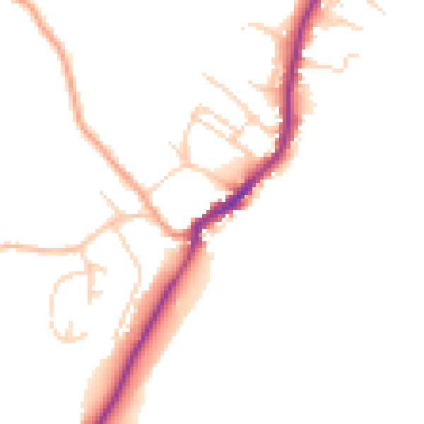 Daytime road noise heatmap for TN29 0NH