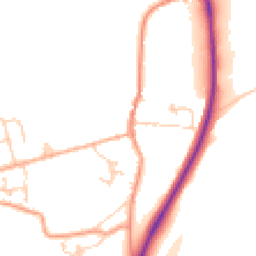Daytime road noise heatmap for TN32 5AL